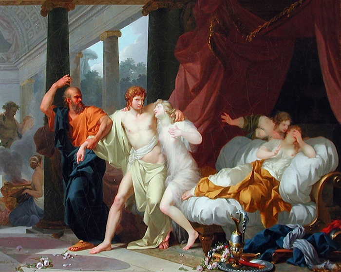 Socrate arrachant Alcibiade du sein de la Volupte